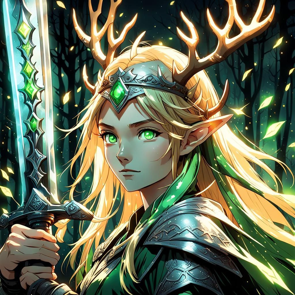 Wood Elf Princess Thessalia Bearpoplar Cresta of Brighmere a...