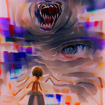 Intense Portrait of Fear and Vulnerability