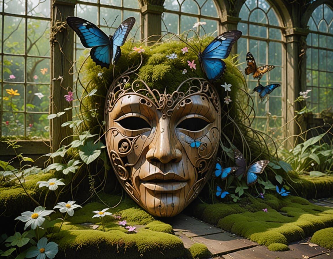 Bioluminescent Butterflies Discover Overgrown Mask