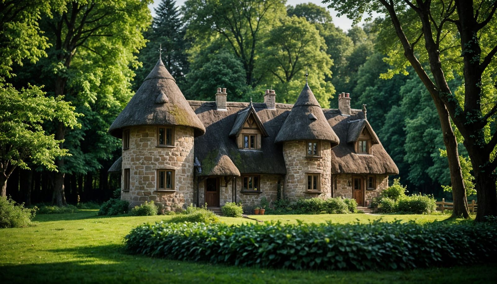 Mystical Castle Cottage in Dark Forest