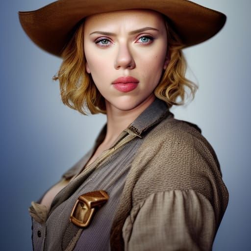Cowgirl Portrait in the Style of Professional Photography