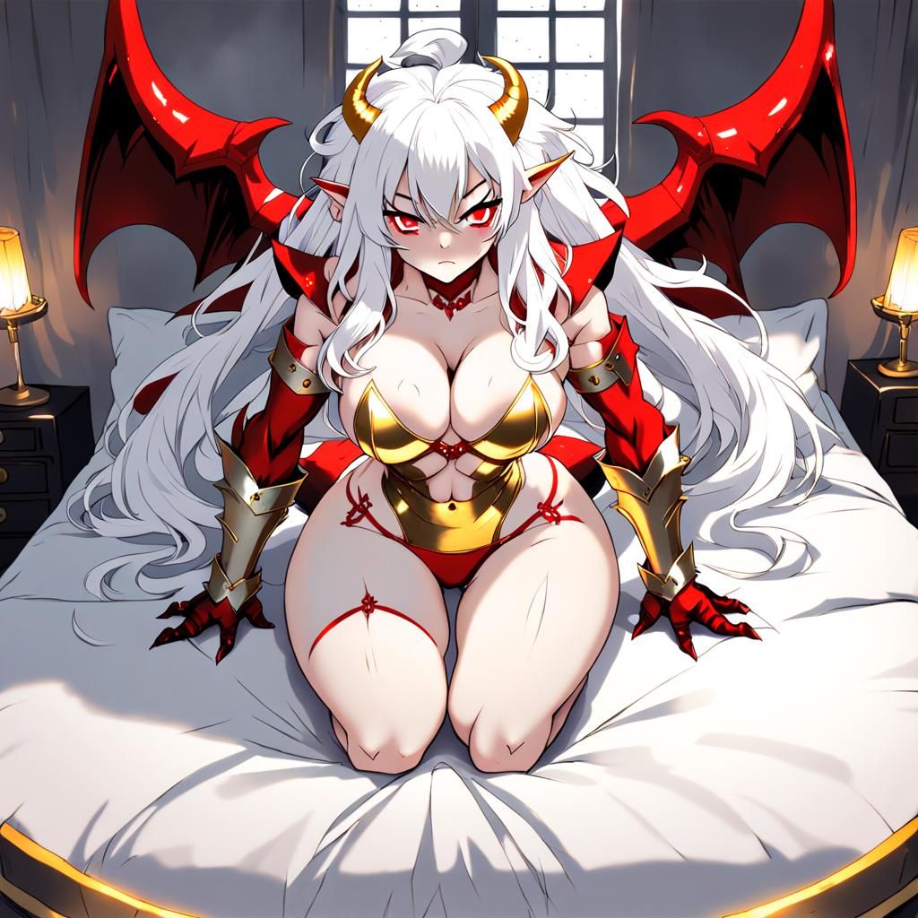 Muscular Vampire Girl in Anime Style