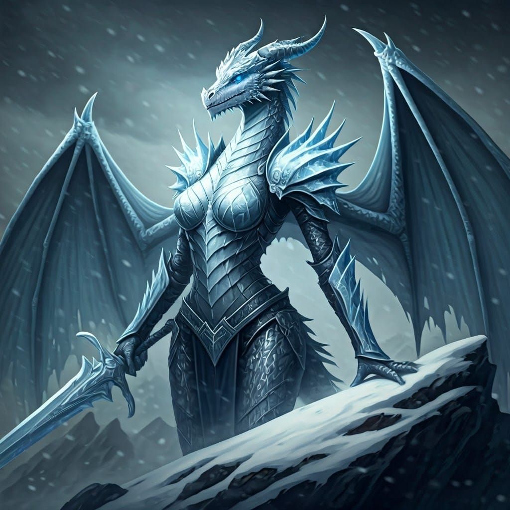 Glacial Dragonkin in Ethereal Armor