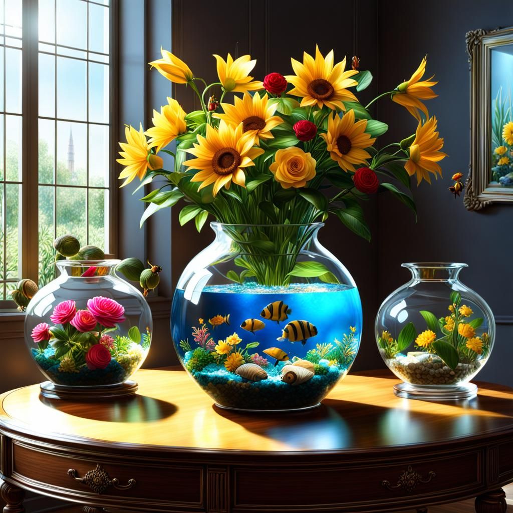 Aquarium Flower Vases