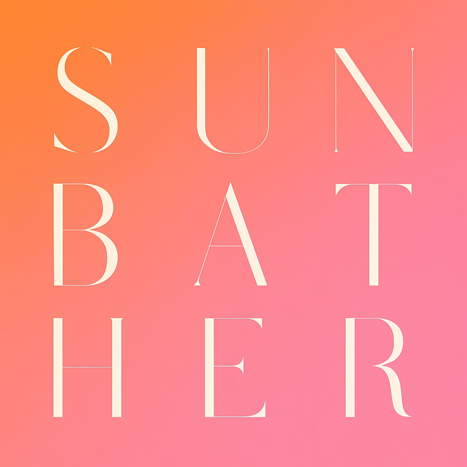 Abstract Album Cover with Pink and Orange Gradient