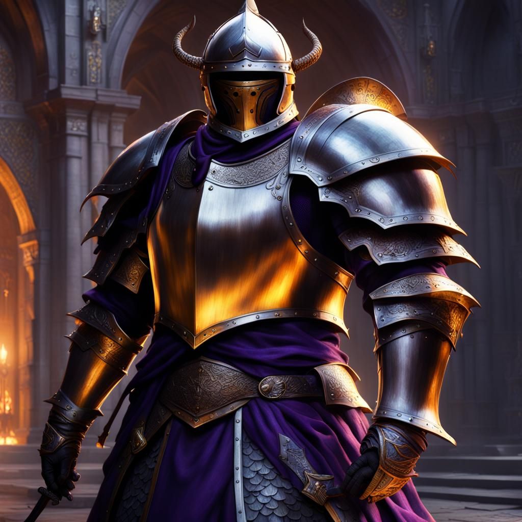 Dragon Scale Knight in Dark Fantasy Style