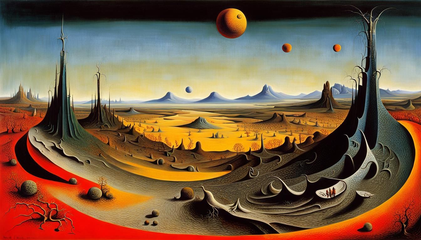 Surreal Summer Rage Oil Painting