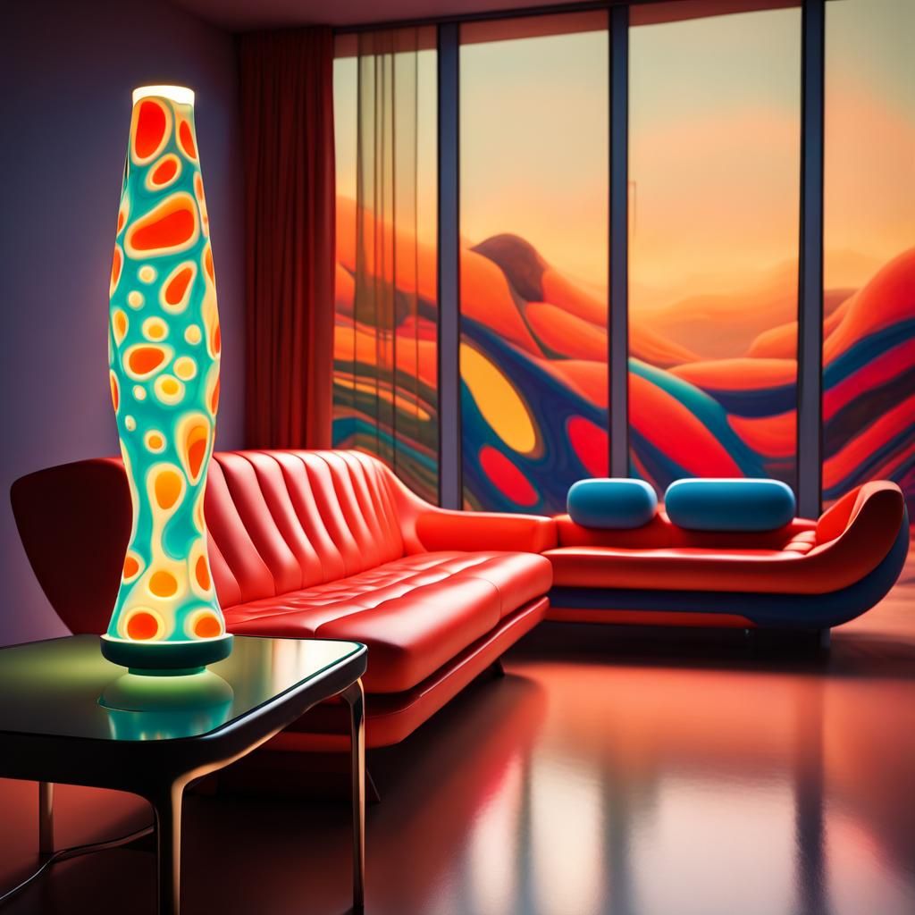 Lava lamp in lava world