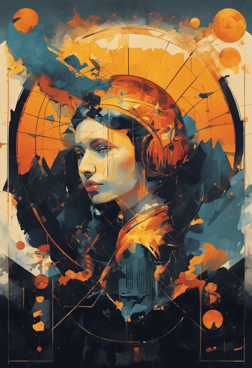 Art Deco Matrix: Rudolph Valentino in Black and White