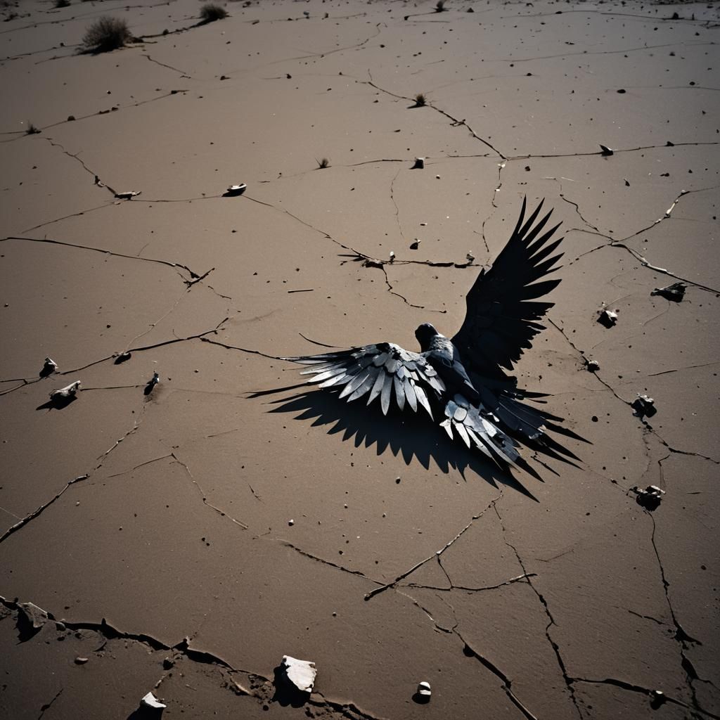 Fallen Angel: Abstract Expressionism of Broken Wings