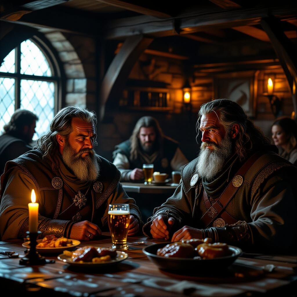 Cleric, Druid, and Gunslinger Enter a Medieval Tavern