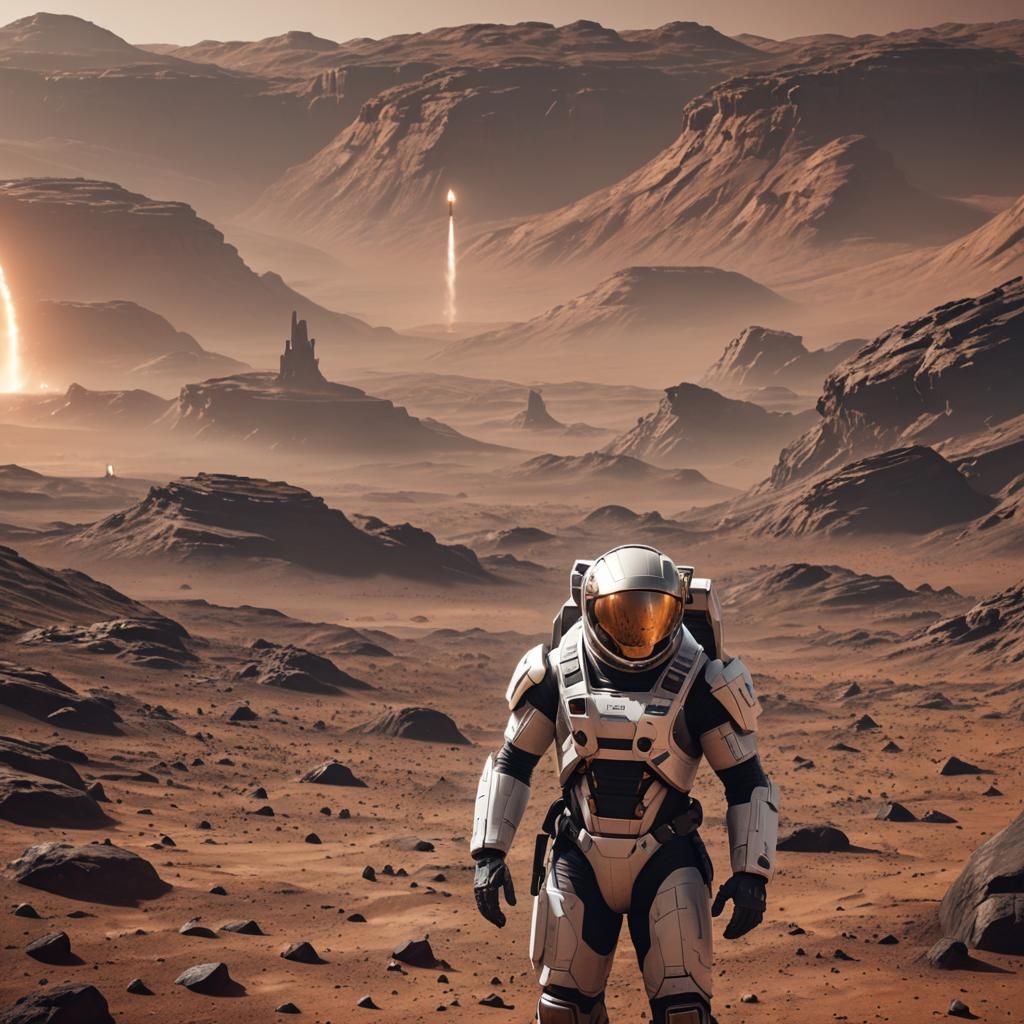 Elon Musk on Mars in Cinematic 3D