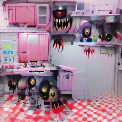 Nightmare Kitchen: An AI Generated Image