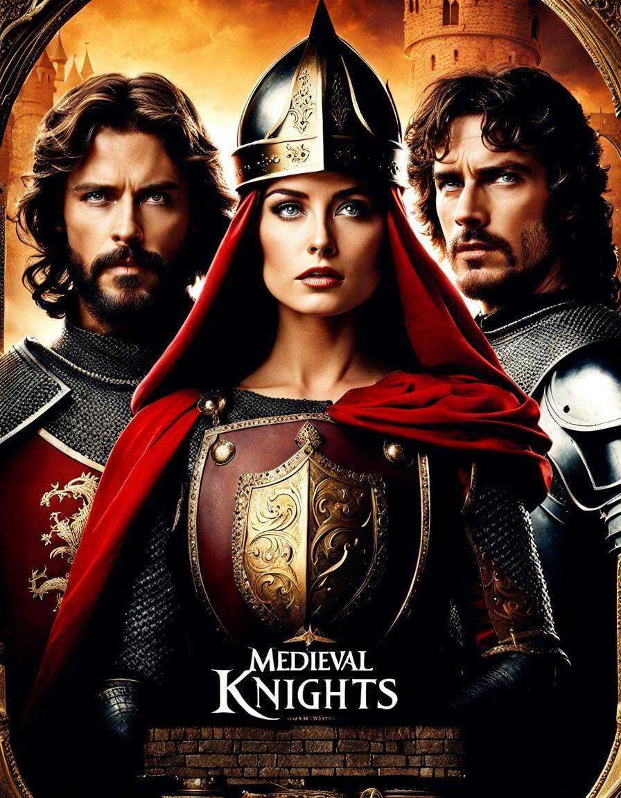 Medieval Knights Movie Poster: Romantic Fantasy Art