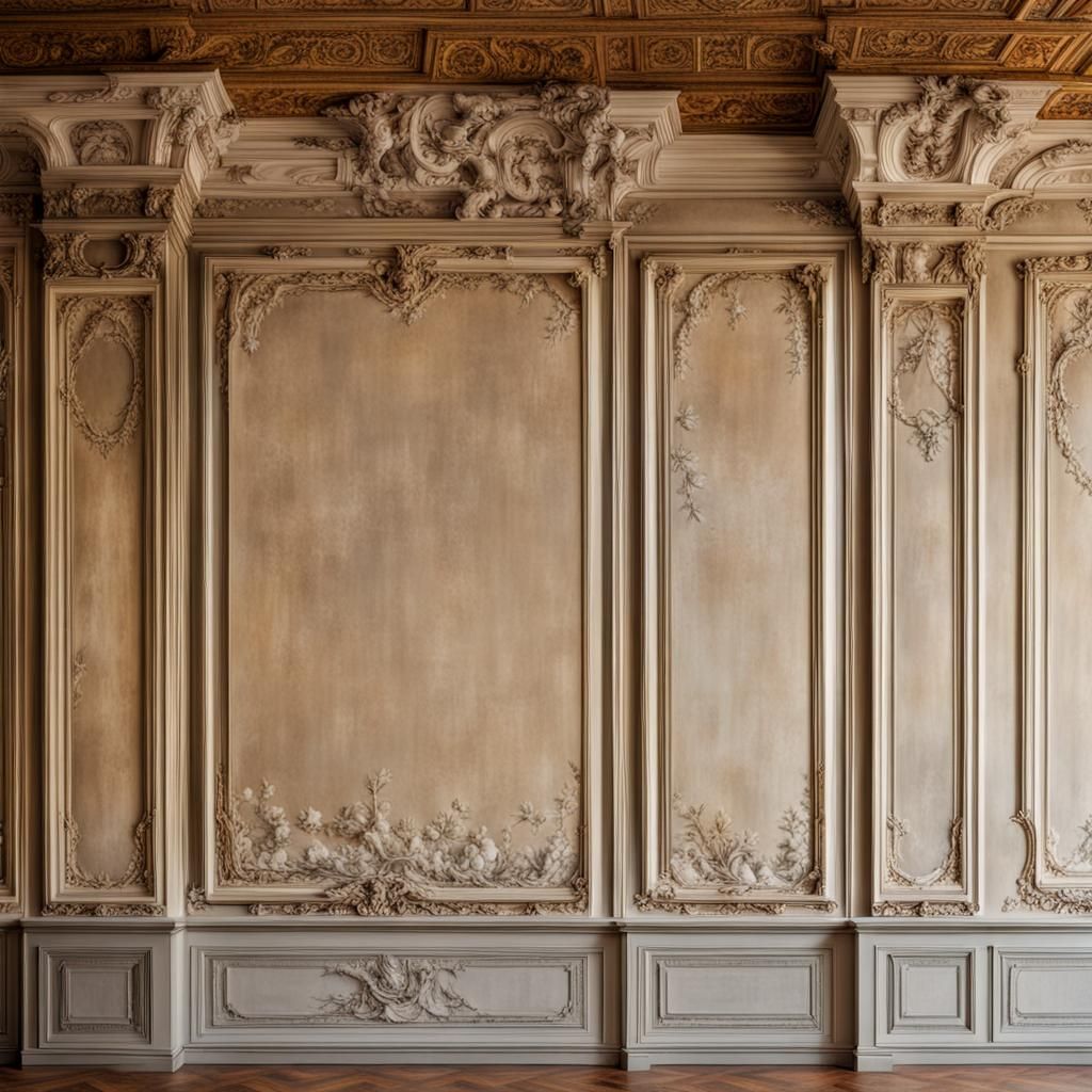 Aristocratic House Interior with Art and Moldings