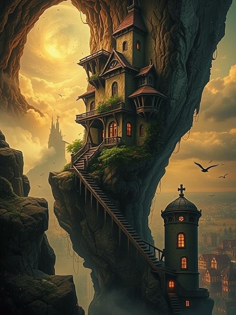 Mystical Cliffside House in Rock Pillar