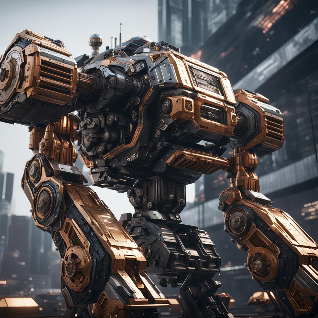 Futuristic Sci-Fi Mech in 8K Resolution