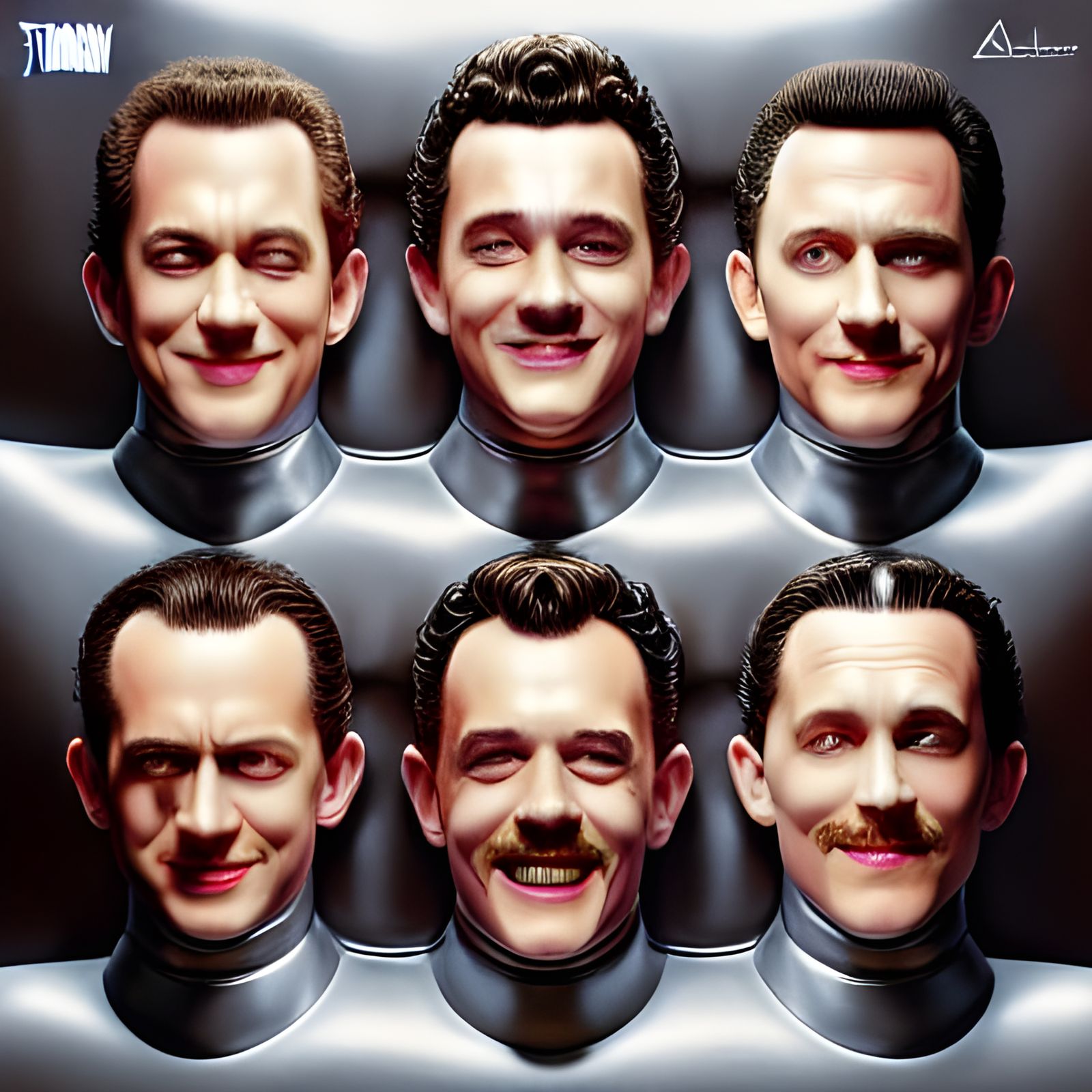 Four Heads Portrait in Album Cover Style