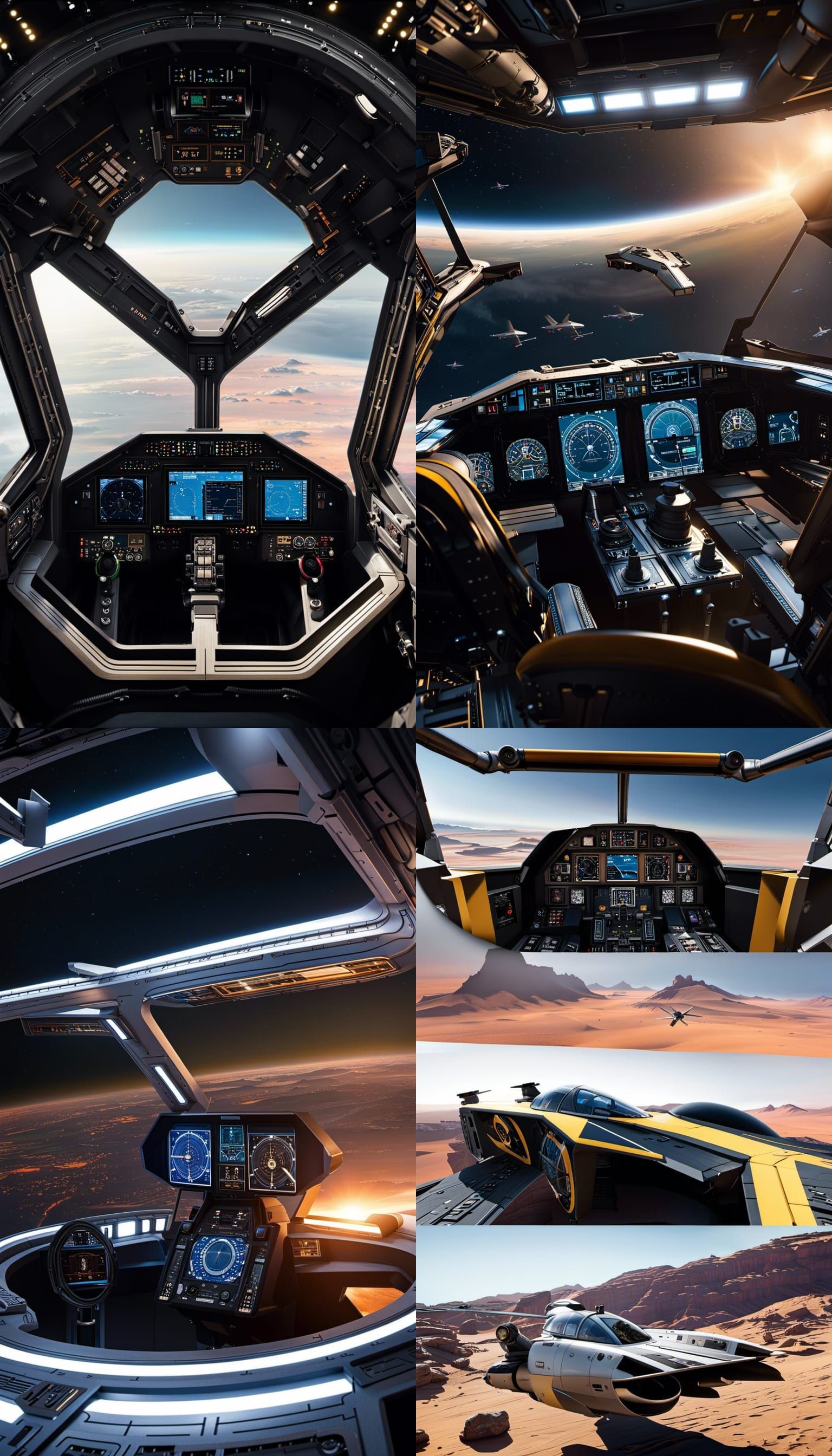 Naboo N1 Starfighter Cockpit View in Spacecore Style