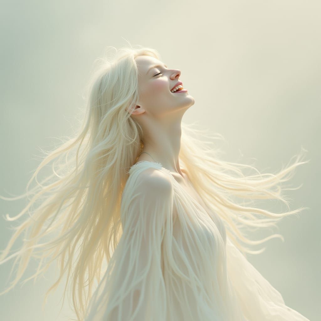 Ethereal Goddess in Dreamy Watercolor Style