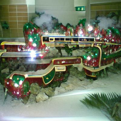 Festive Christmas Train Generated by AI