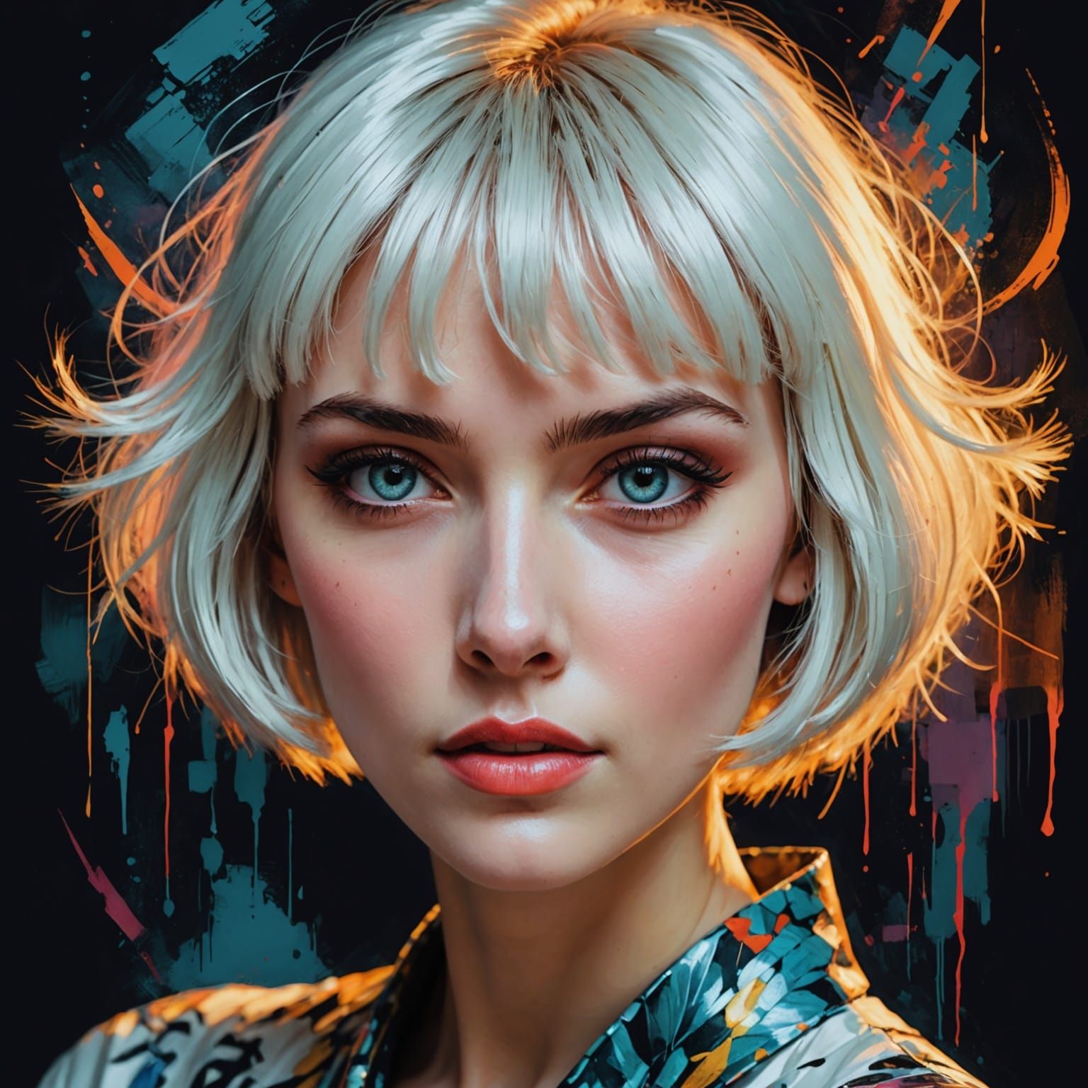 Ethereal Portrait in Expressive Art Style