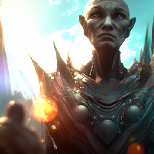 Emotional Concept Art in Orange and Teal