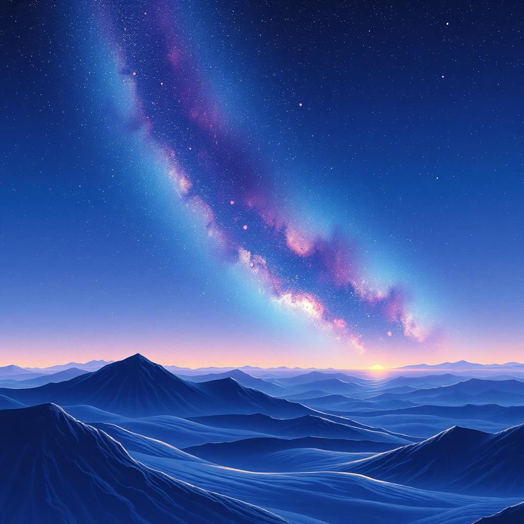 Cosmic Galaxy in Ethereal Pop Art Style