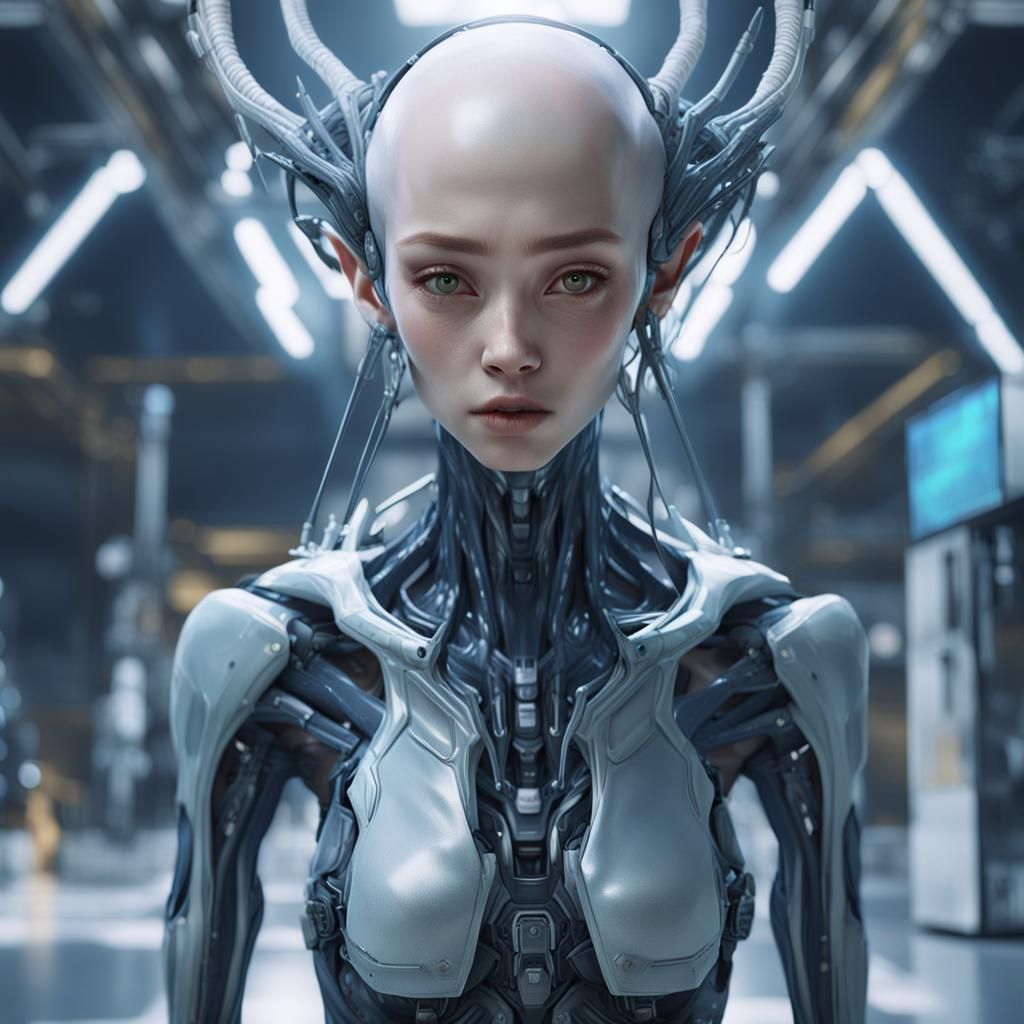 Woman's Transformation into Alien in Anime Style