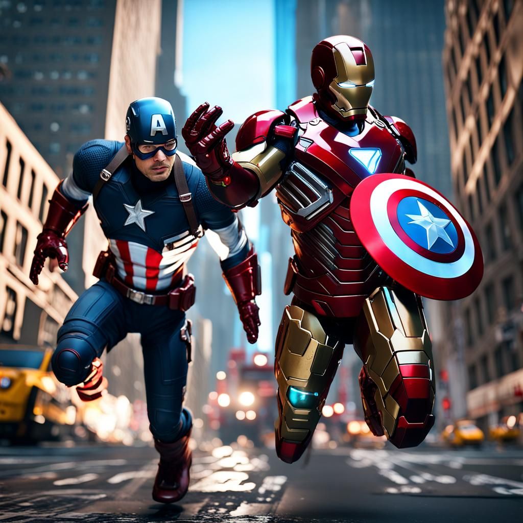 Captain America and Iron Man: 3D Game Cinematic