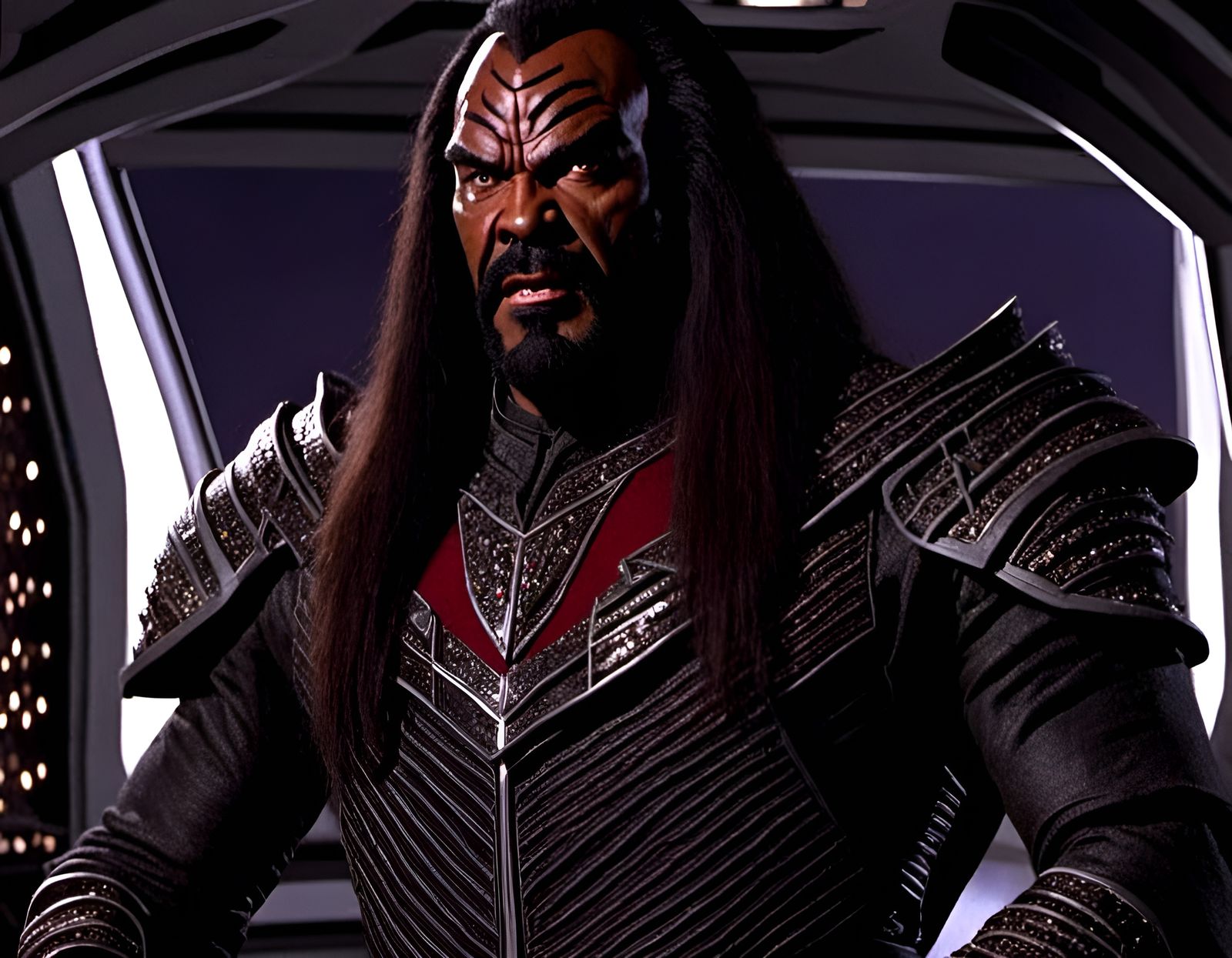 Klingon Officer on Bridge of Spaceship