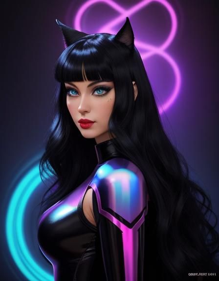 Pop Art Woman in Catsuit by Hanna-Barbera