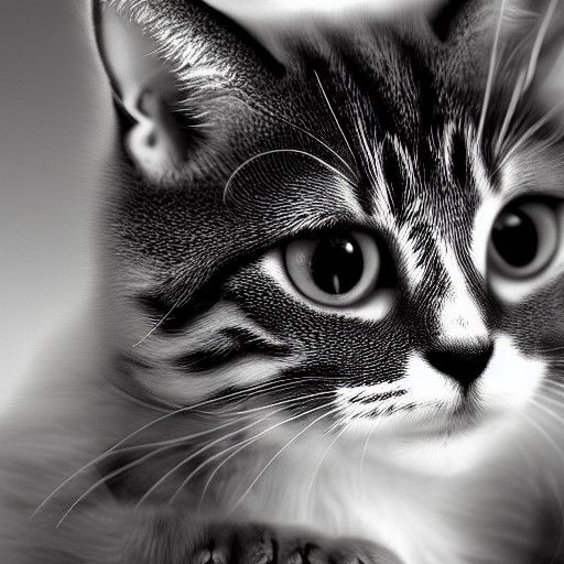 Cute Cat in Detailed Matte Painting Style