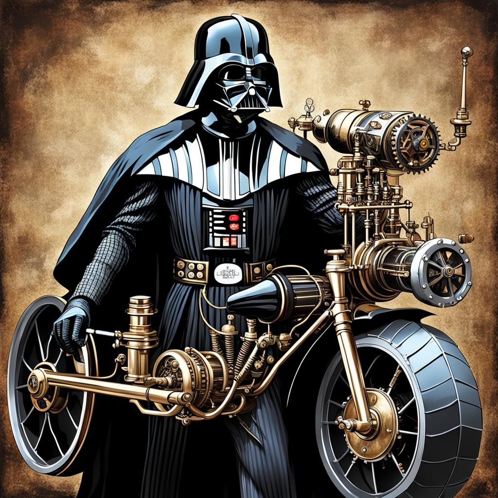 Steampunk Darth Vader as Elvis