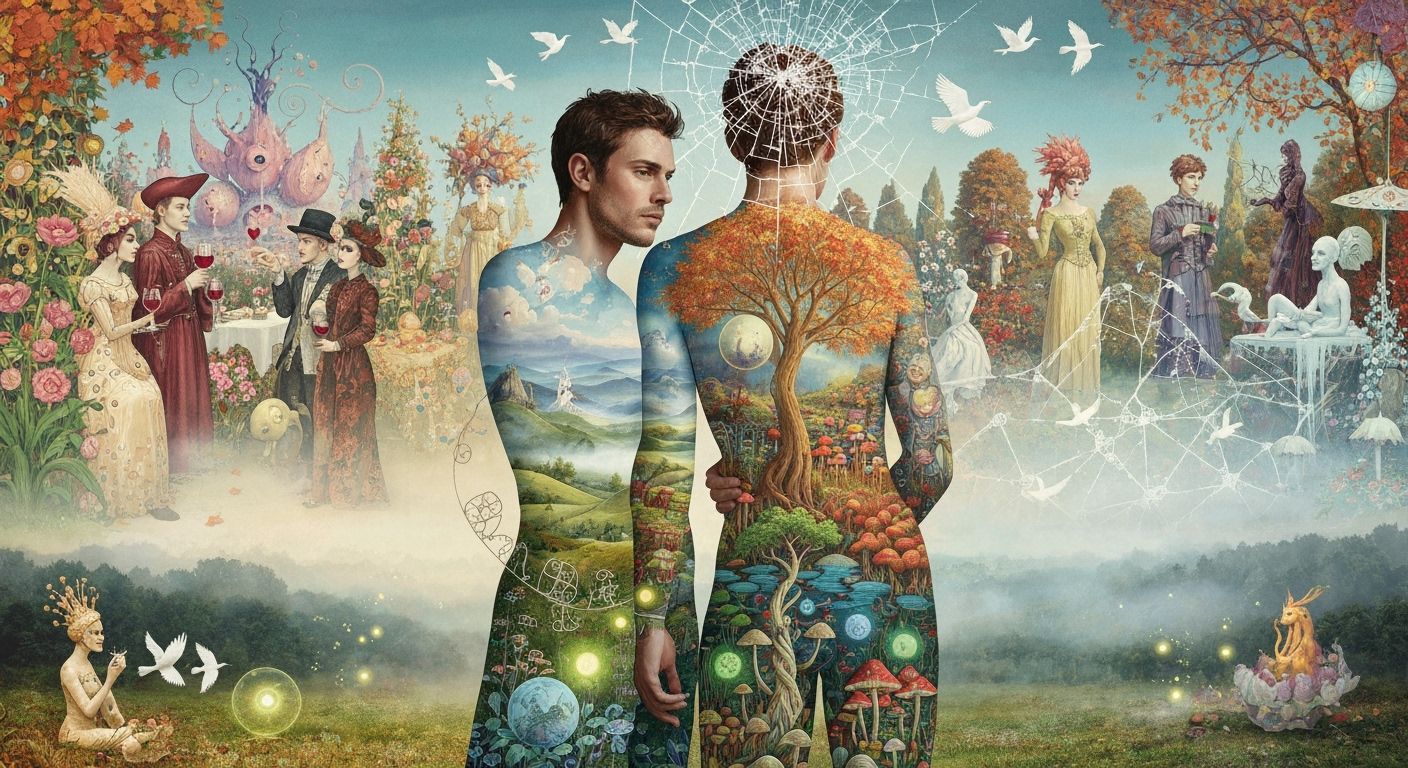 Surreal Garden Party in Fantasy Style