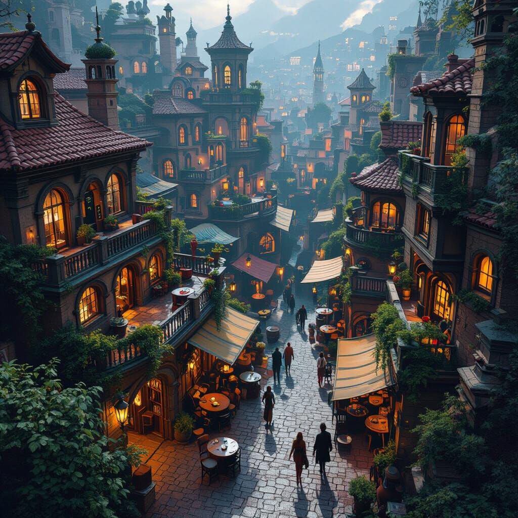 Madival's Labyrinth District: Fantasy Concept Art