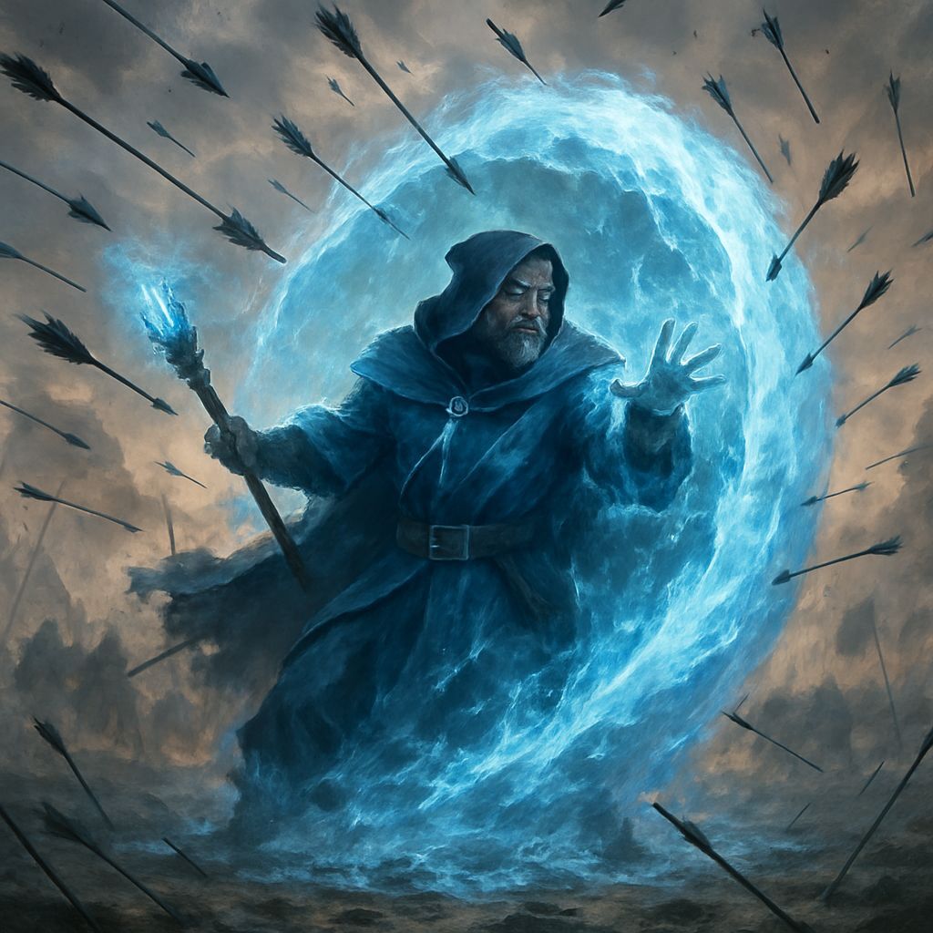 Mage Summons Frost Shield on Battlefield
