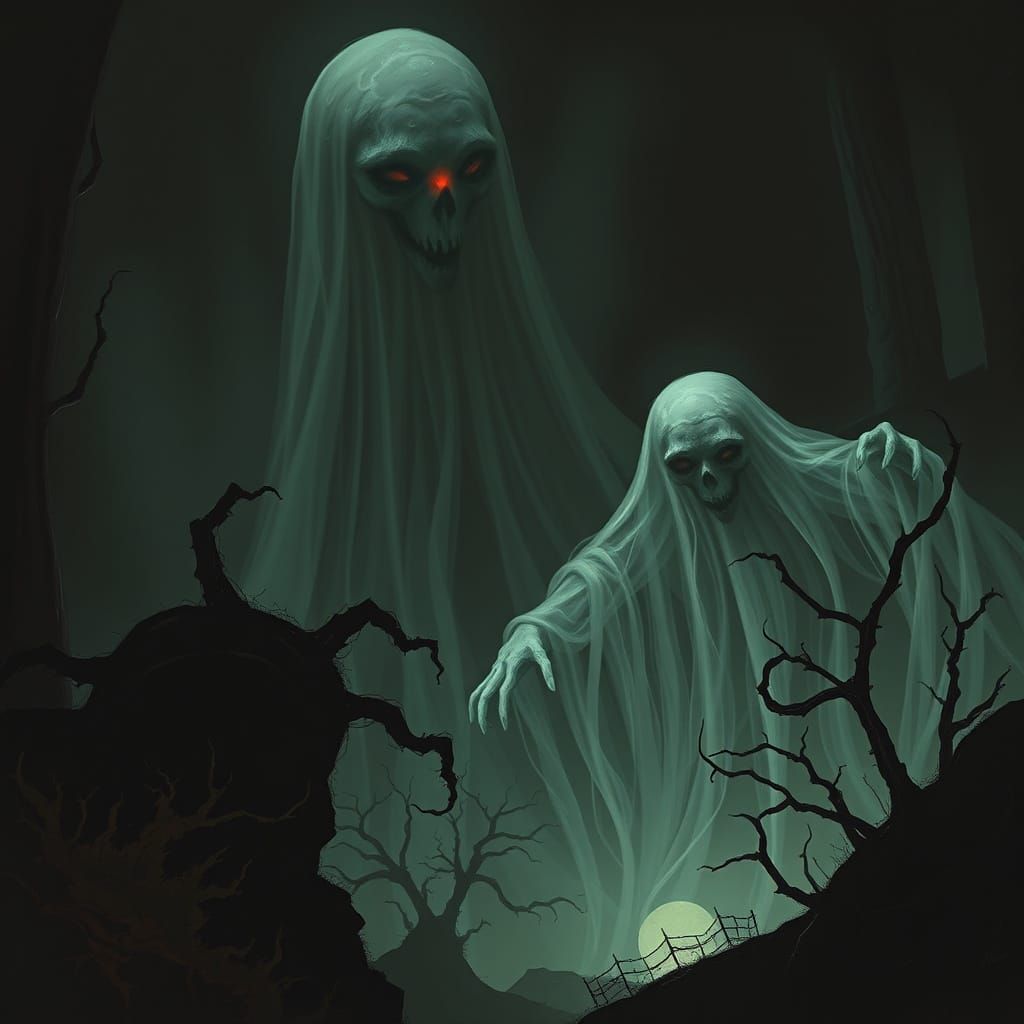 Ethereal Shadows in Dark, Gothic Hues