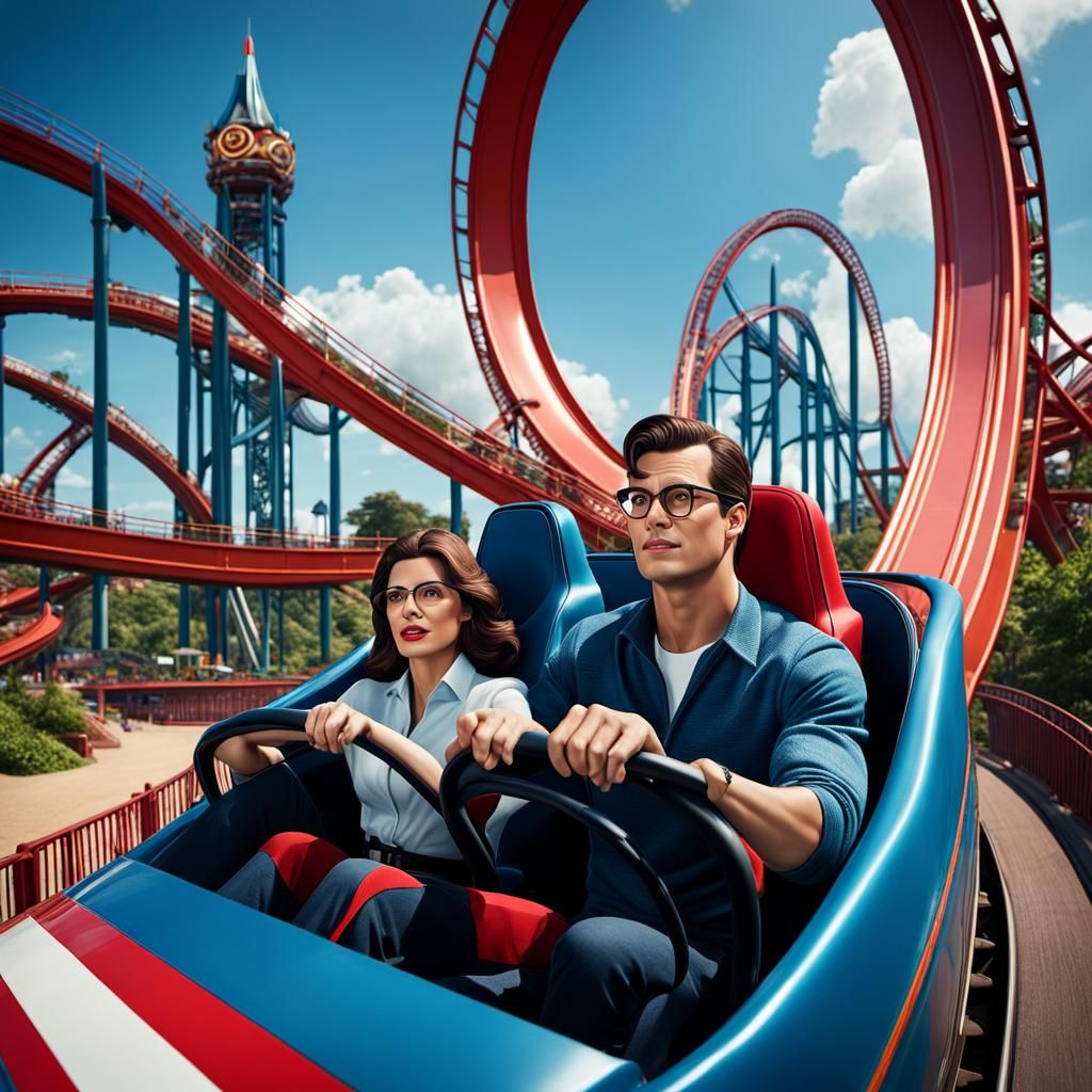 Clark and Lois on a Rollercoaster: Hyperrealistic Digital Ar...