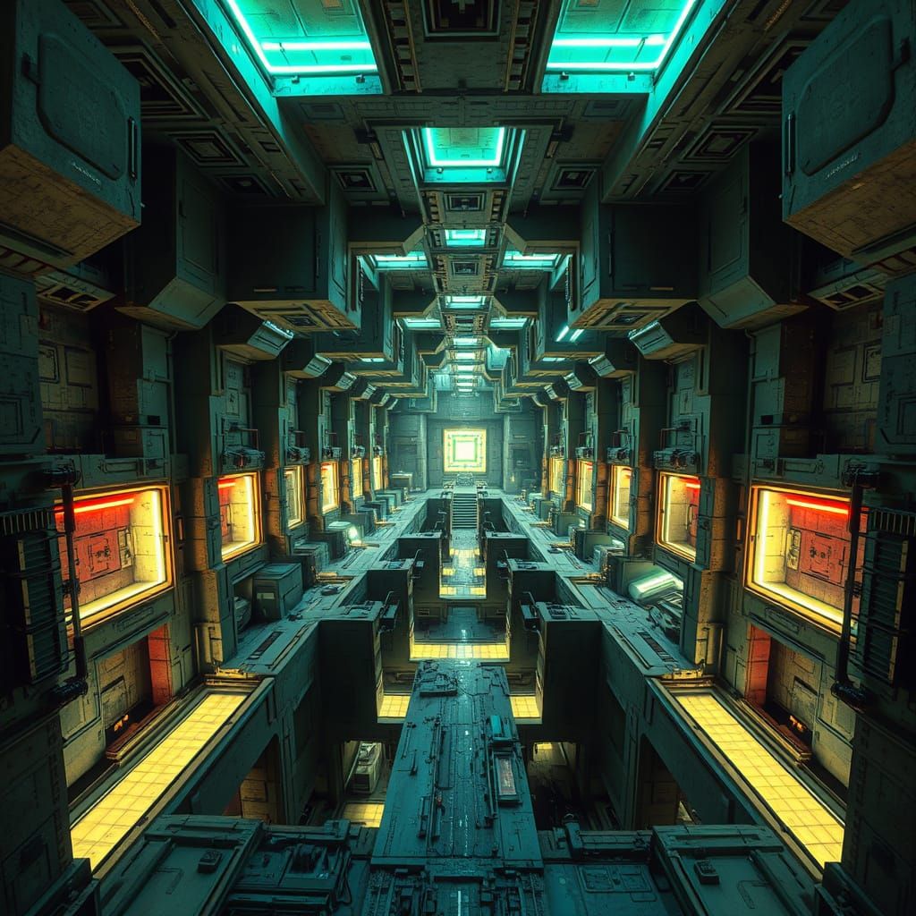 Mystical, Interdimensional Cube Facility in a State of Flux