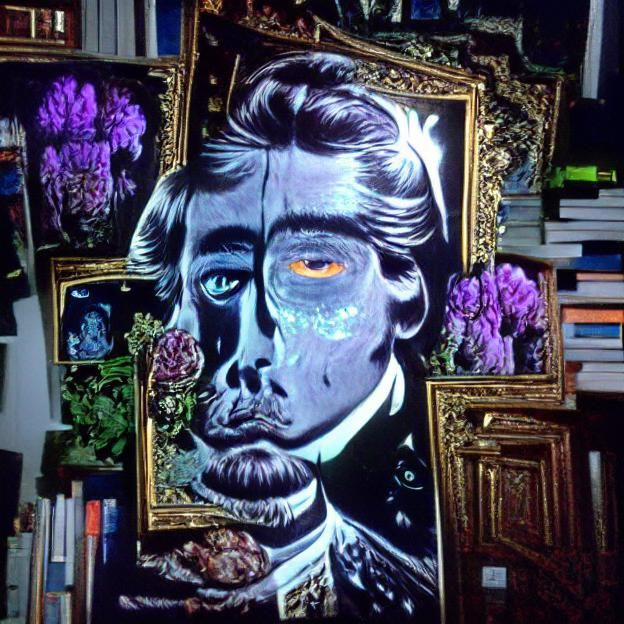 Surreal Portrait in Night Gallery Style