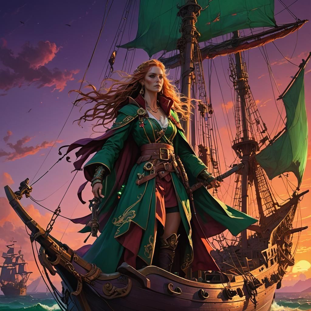 Pirate Goddess: Detailed Matte Painting