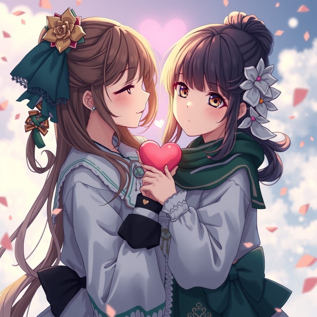 Whimsical Fantasy Encounter in Vibrant, Detailed Style