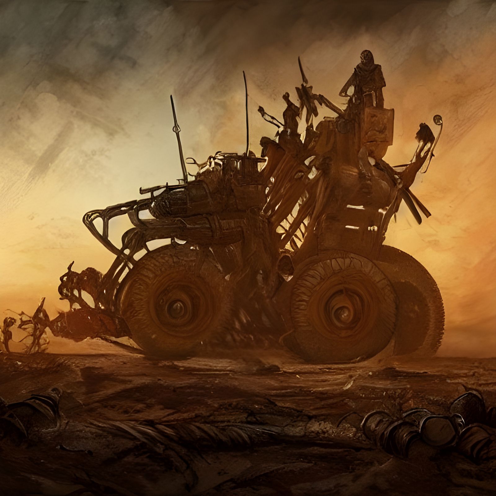 Hyperdetailed Post-Apocalyptic Landscape in Hyperrealism Sty...