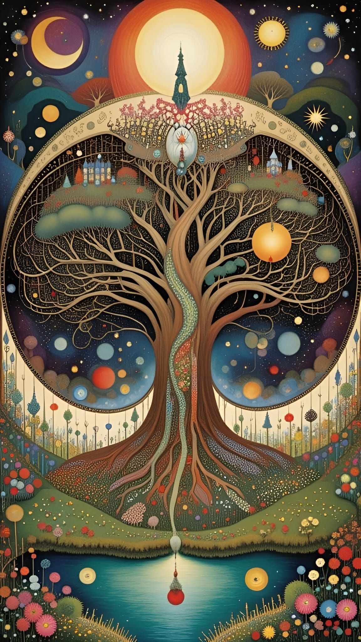 Cosmic Patchwork Tree of Life and Death