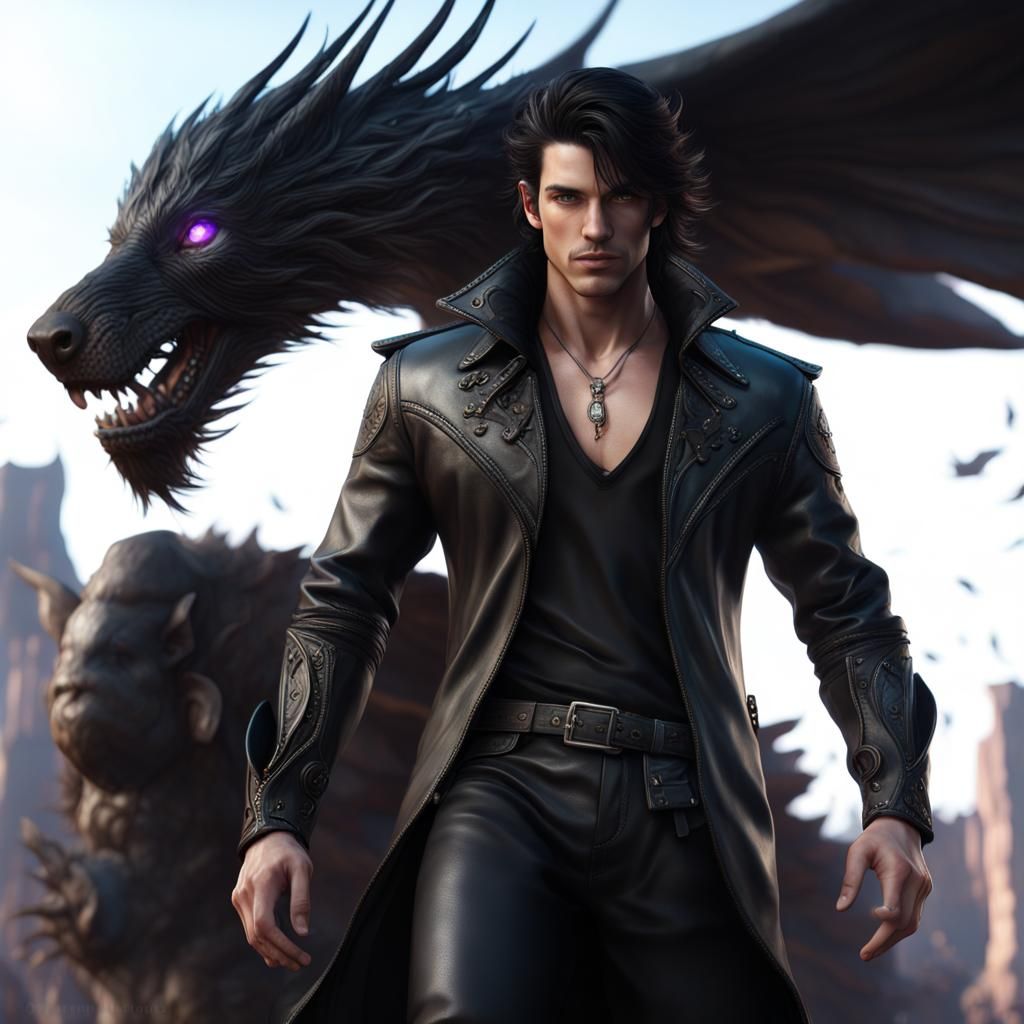 Fantasy Portrait of a Man in Leather