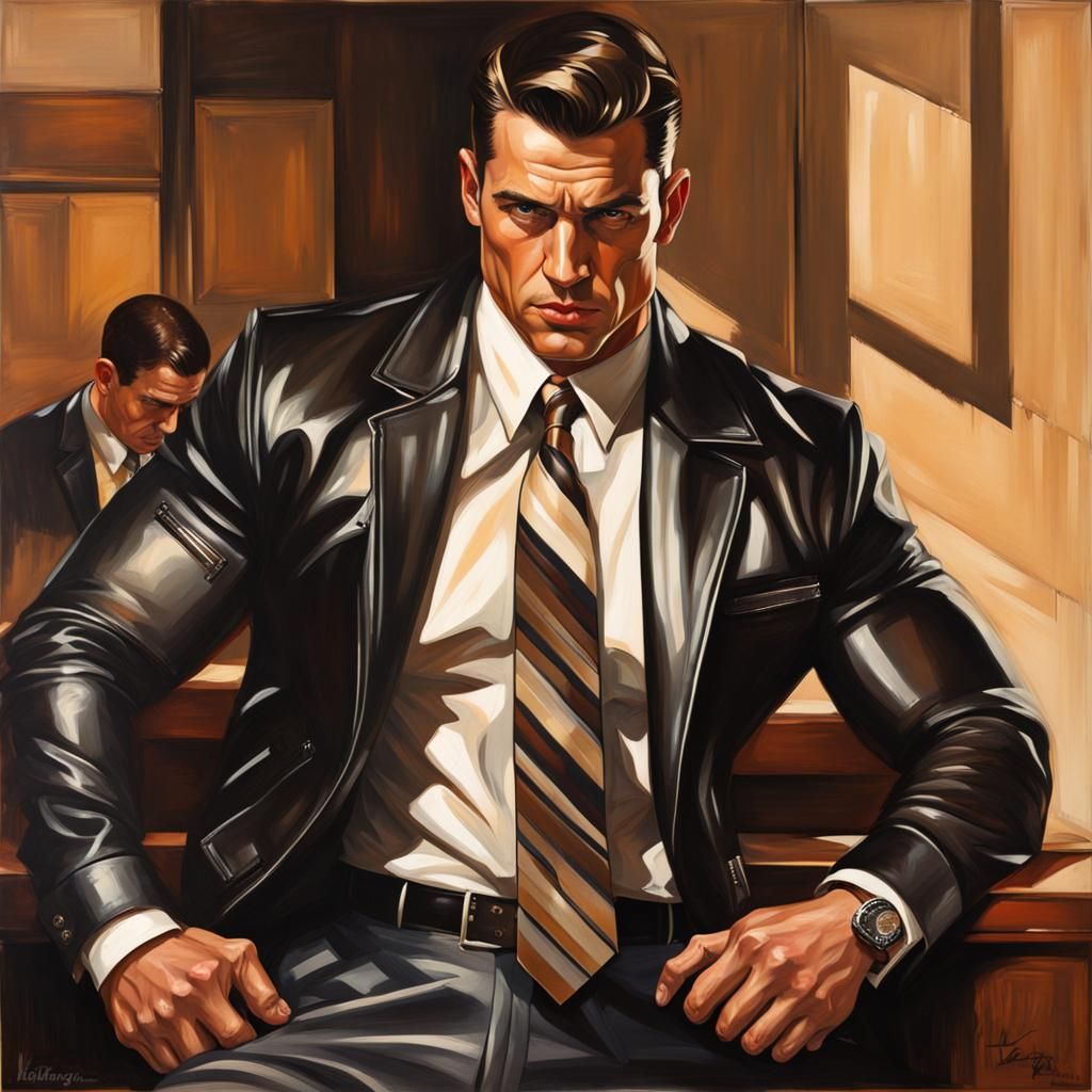 Handsome executive , Leyendecker-inspired