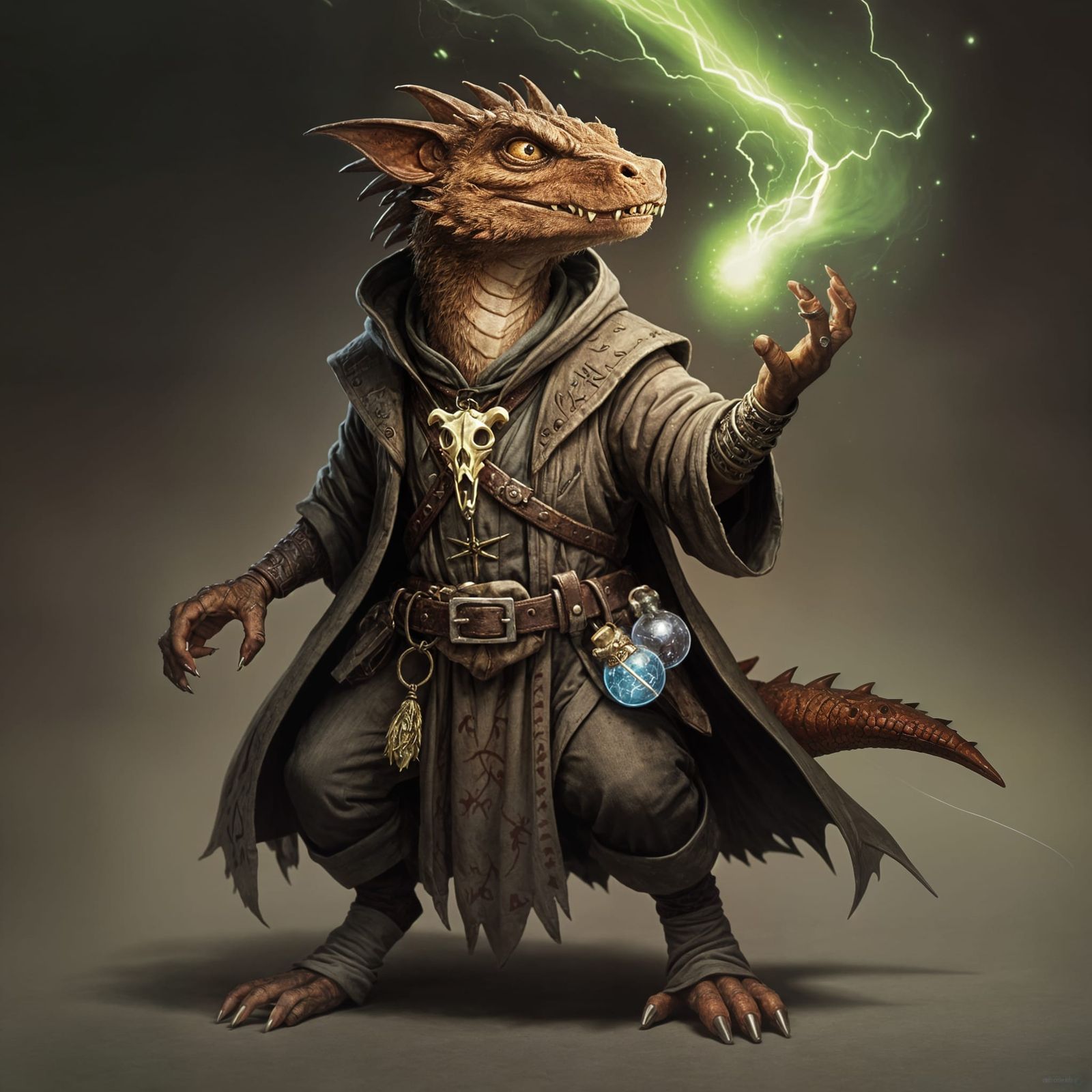 Sorcerous Kobold Unleashes Arcane Fury in Vintage Dungeons &...