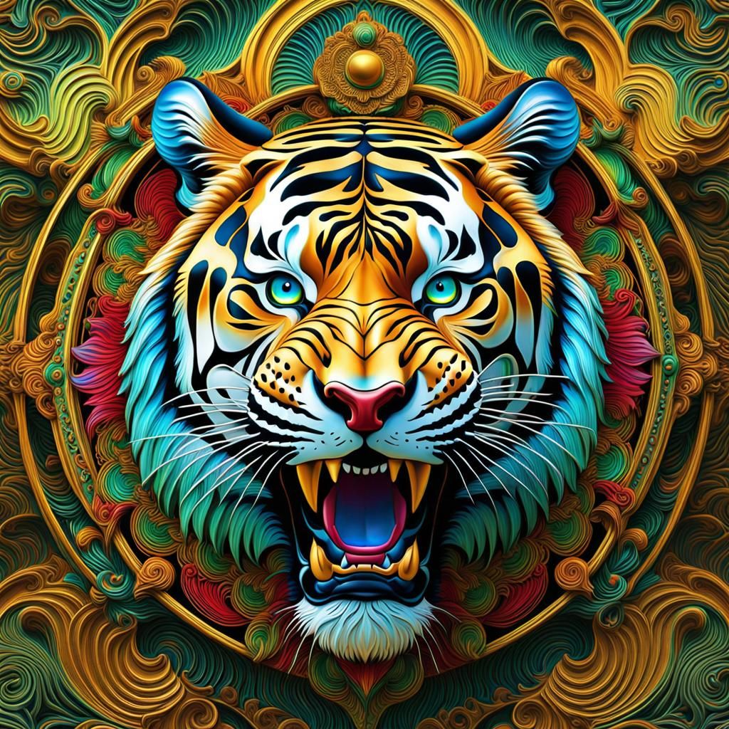 Optical Illusion Tiger