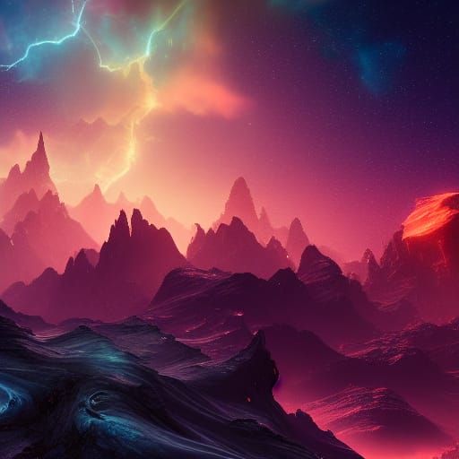 Detailed Nebula Matte Painting in Unreal Engine 5